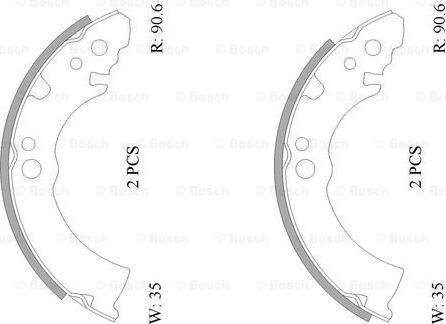 BOSCH 0 986 AB0 034 - Bremžu loku komplekts www.autospares.lv