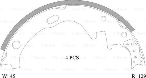 BOSCH 0 986 AB0 037 - Bremžu loku komplekts www.autospares.lv