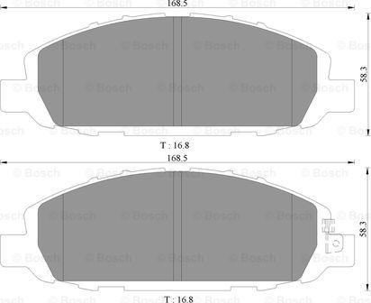 BOSCH 0 986 AB0 025 - Bremžu uzliku kompl., Disku bremzes www.autospares.lv