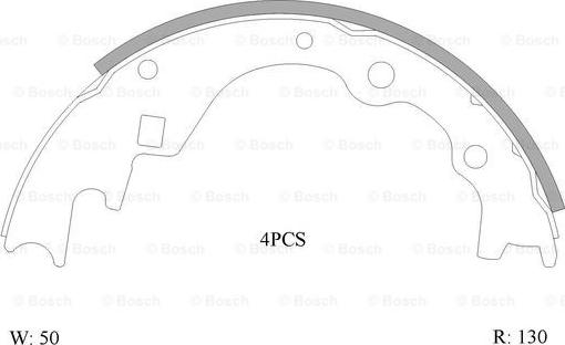 BOSCH 0 986 AB0 140 - Bremžu loku komplekts www.autospares.lv