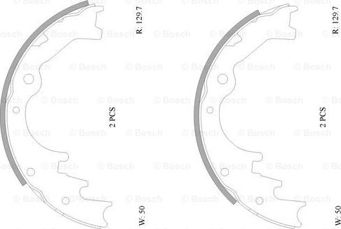 BOSCH 0 986 AB0 158 - Bremžu loku komplekts www.autospares.lv