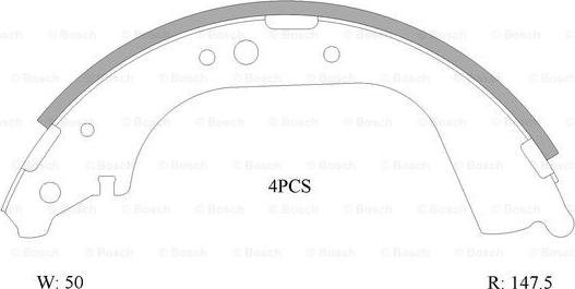 BOSCH 0 986 AB0 106 - Brake Shoe Set www.autospares.lv