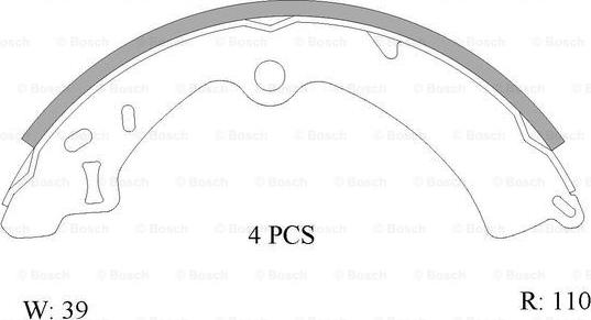 BOSCH 0 986 AB0 851 - Bremžu loku komplekts www.autospares.lv