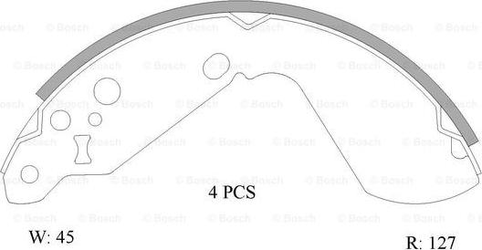 BOSCH 0 986 AB0 857 - Bremžu loku komplekts www.autospares.lv