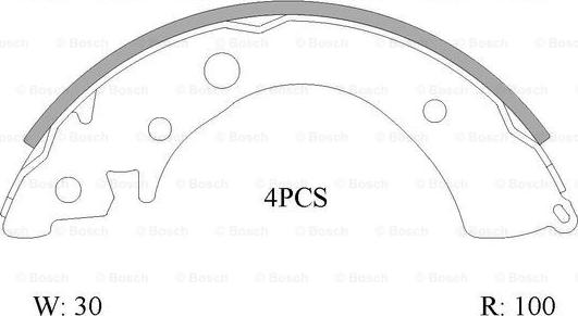 BOSCH 0 986 AB0 804 - Bremžu loku komplekts www.autospares.lv