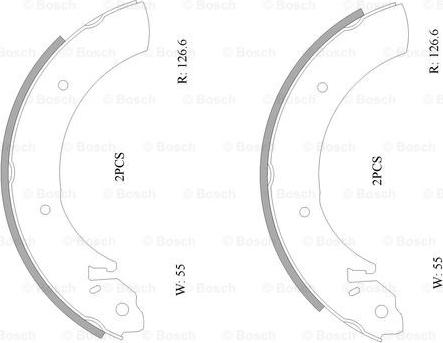 BOSCH 0 986 AB0 886 - Bremžu loku komplekts www.autospares.lv