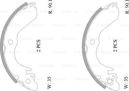 BOSCH 0 986 AB0 837 - Bremžu loku komplekts www.autospares.lv