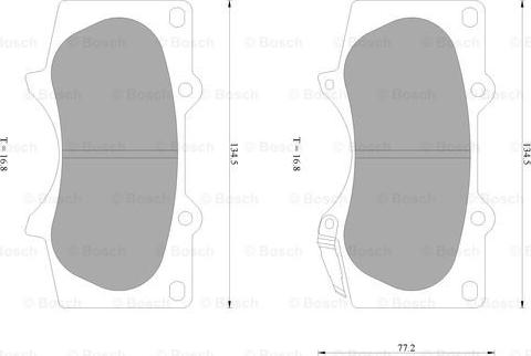 BOSCH 0 986 AB0 261 - Brake Pad Set, disc brake www.autospares.lv