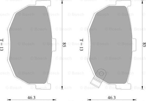 BOSCH 0 986 AB1 908 - Bremžu uzliku kompl., Disku bremzes www.autospares.lv