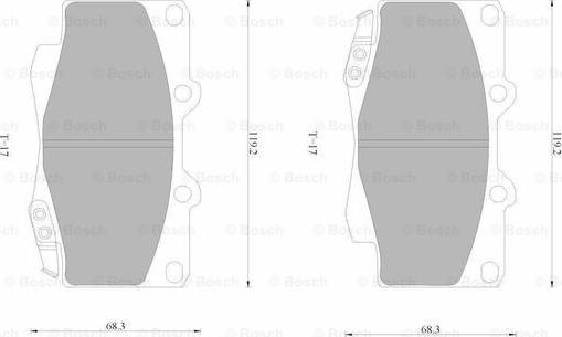 BOSCH 0 986 AB1 931 - Bremžu uzliku kompl., Disku bremzes www.autospares.lv