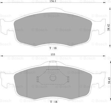 BOSCH 0 986 AB1 490 - Bremžu uzliku kompl., Disku bremzes www.autospares.lv