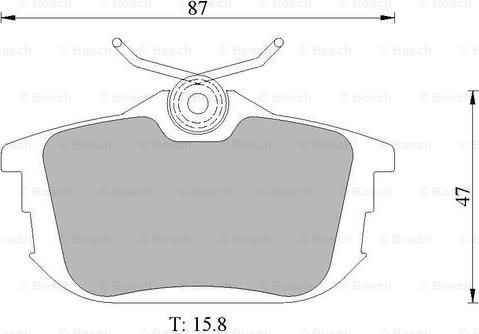 BOSCH 0 986 AB1 446 - Bremžu uzliku kompl., Disku bremzes www.autospares.lv