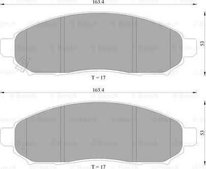 BOSCH 0 986 AB1 450 - Brake Pad Set, disc brake www.autospares.lv