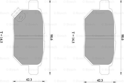 BOSCH 0 986 AB1 453 - Bremžu uzliku kompl., Disku bremzes autospares.lv