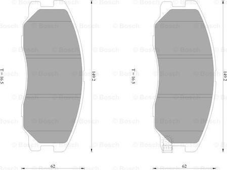 BOSCH 0 986 AB1 469 - Тормозные колодки, дисковые, комплект www.autospares.lv