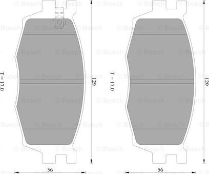 BOSCH 0 986 AB1 465 - Bremžu uzliku kompl., Disku bremzes www.autospares.lv