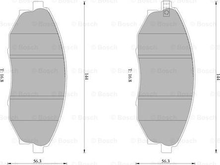 BOSCH 0 986 AB1 468 - Bremžu uzliku kompl., Disku bremzes www.autospares.lv