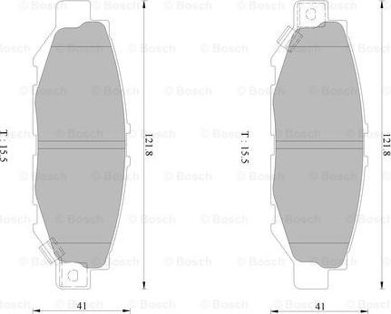 BOSCH 0 986 AB1 462 - Bremžu uzliku kompl., Disku bremzes www.autospares.lv