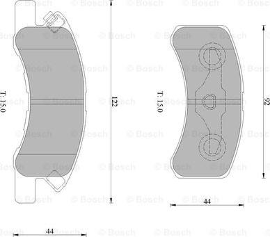 BOSCH 0 986 AB1 467 - Bremžu uzliku kompl., Disku bremzes www.autospares.lv