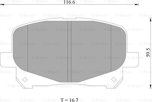 BOSCH 0 986 AB1 409 - Brake Pad Set, disc brake www.autospares.lv