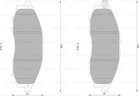 BOSCH 0 986 AB1 404 - Bremžu uzliku kompl., Disku bremzes www.autospares.lv