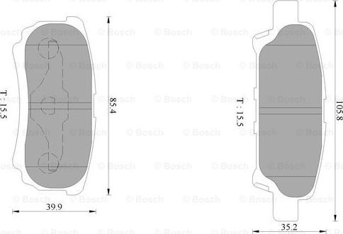 BOSCH 0 986 AB1 401 - Bremžu uzliku kompl., Disku bremzes www.autospares.lv