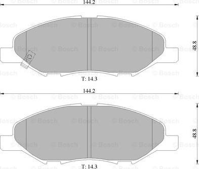 BOSCH 0 986 AB1 418 - Bremžu uzliku kompl., Disku bremzes www.autospares.lv