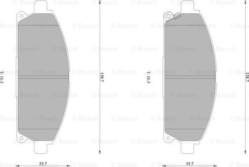 BOSCH 0 986 AB1 428 - Bremžu uzliku kompl., Disku bremzes www.autospares.lv