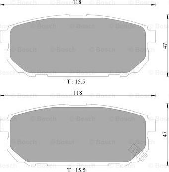 BOSCH 0 986 AB1 472 - Bremžu uzliku kompl., Disku bremzes www.autospares.lv