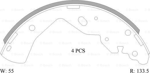 BOSCH 0 986 AB1 559 - Bremžu loku komplekts www.autospares.lv