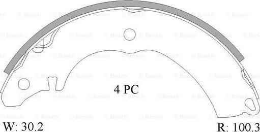 BOSCH 0 986 AB1 554 - Bremžu loku komplekts www.autospares.lv