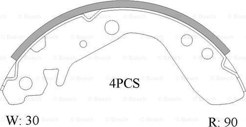 BOSCH 0 986 AB1 505 - Bremžu loku komplekts www.autospares.lv