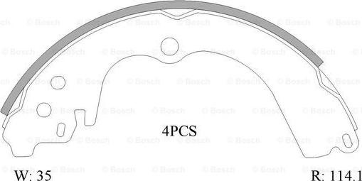 BOSCH 0 986 AB1 518 - Bremžu loku komplekts www.autospares.lv