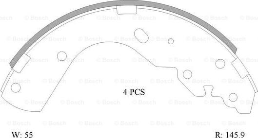 BOSCH 0 986 AB1 573 - Bremžu loku komplekts www.autospares.lv