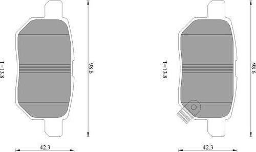 BOSCH 0 986 AB1 664 - Bremžu uzliku kompl., Disku bremzes autospares.lv