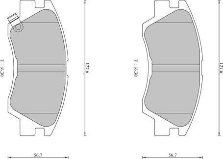 BOSCH 0 986 AB1 608 - Bremžu uzliku kompl., Disku bremzes www.autospares.lv