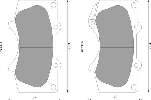 BOSCH 0 986 AB1 675 - Bremžu uzliku kompl., Disku bremzes www.autospares.lv