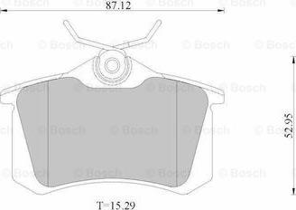 BOSCH 0 986 AB1 677 - Brake Pad Set, disc brake www.autospares.lv