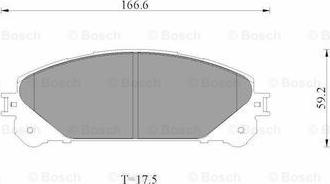 BOSCH 0 986 AB1 090 - Bremžu uzliku kompl., Disku bremzes www.autospares.lv