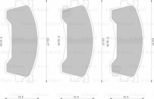 BOSCH 0 986 AB1 098 - Bremžu uzliku kompl., Disku bremzes www.autospares.lv