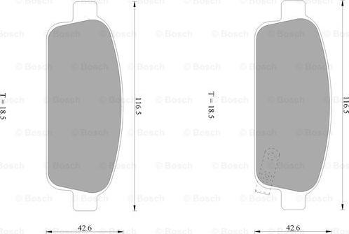 BOSCH 0 986 AB1 043 - Bremžu uzliku kompl., Disku bremzes autospares.lv