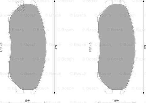 BOSCH 0 986 AB1 051 - Тормозные колодки, дисковые, комплект www.autospares.lv