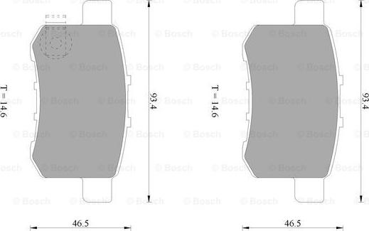 BOSCH 0 986 AB1 058 - Bremžu uzliku kompl., Disku bremzes www.autospares.lv