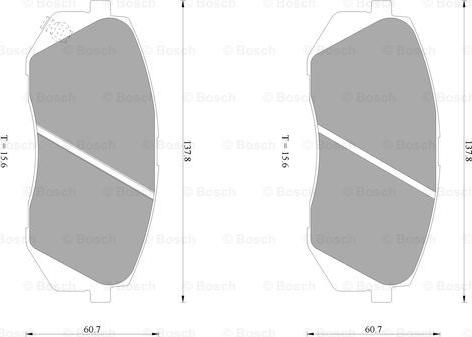 BOSCH 0 986 AB1 052 - Тормозные колодки, дисковые, комплект www.autospares.lv