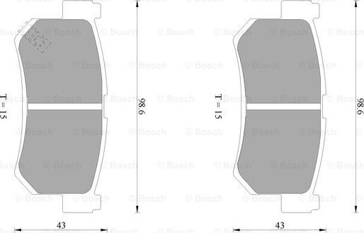 BOSCH 0 986 AB1 066 - Тормозные колодки, дисковые, комплект www.autospares.lv