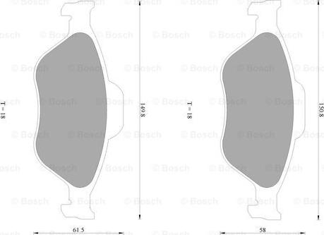 BOSCH 0 986 AB1 060 - Brake Pad Set, disc brake www.autospares.lv