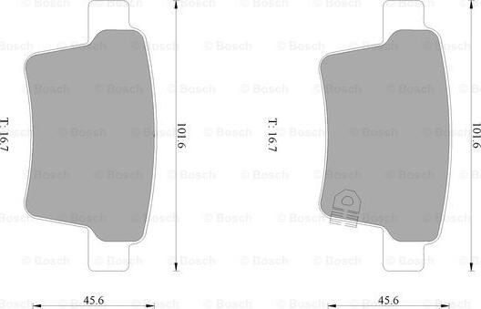 BOSCH 0 986 AB1 001 - Bremžu uzliku kompl., Disku bremzes autospares.lv