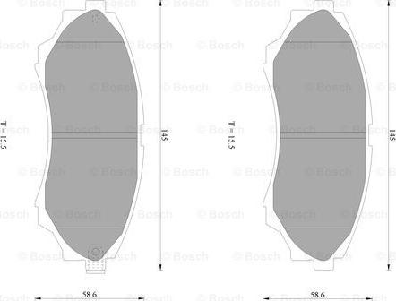 BOSCH 0 986 AB1 002 - Brake Pad Set, disc brake www.autospares.lv