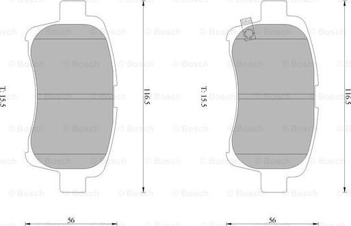 BOSCH 0 986 AB1 014 - Тормозные колодки, дисковые, комплект www.autospares.lv