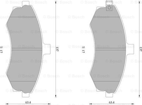 BOSCH 0 986 AB1 023 - Bremžu uzliku kompl., Disku bremzes autospares.lv